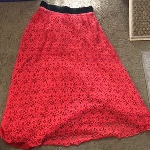 Size Medium Long pink lularoe skirt